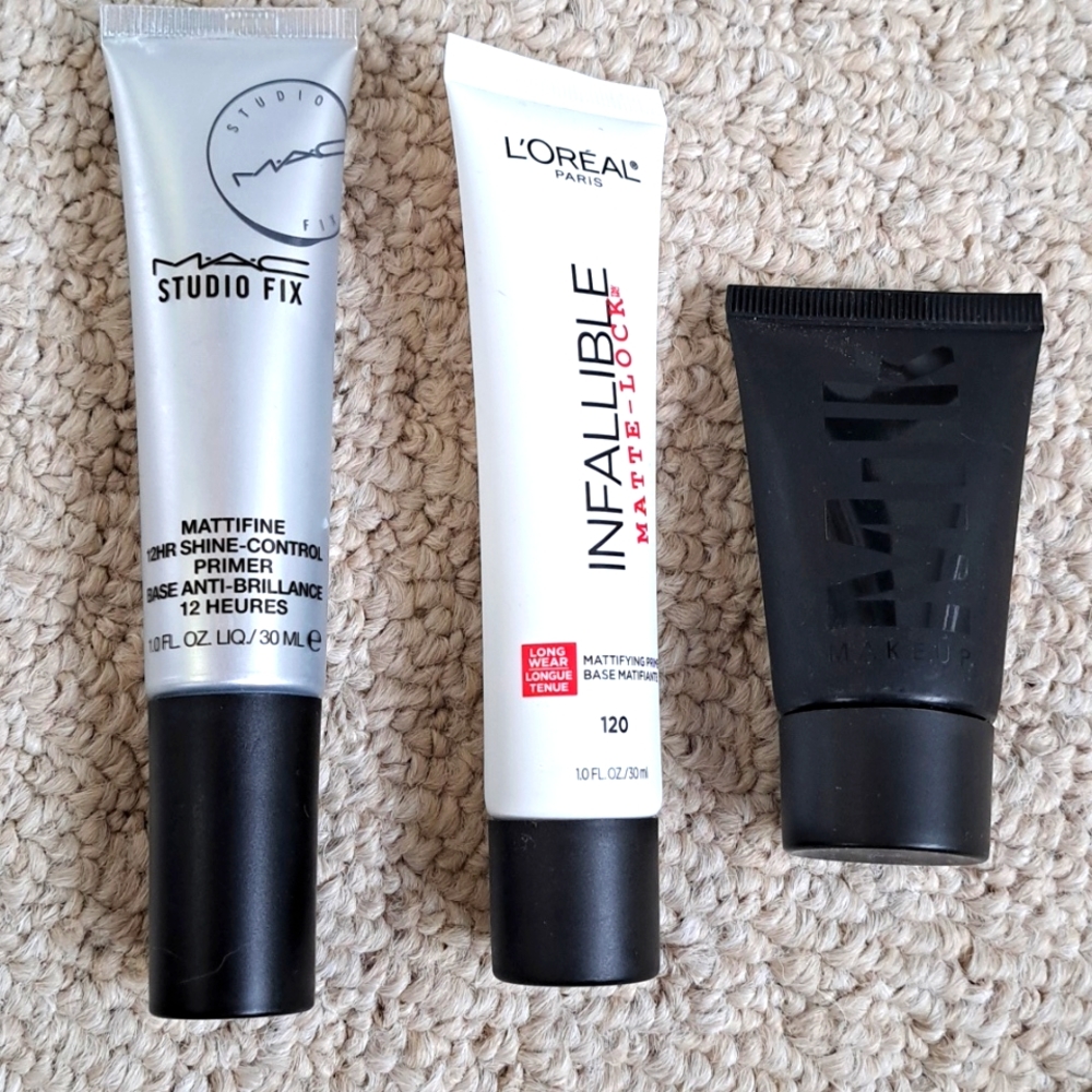 Trio of mattifying primers